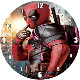 Cakasaat Deadpool Ve Şehir Manzarası Duvar Saati