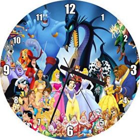 Cakasaat Disney Masal Kahramanları Bir Arada Duvar Saati