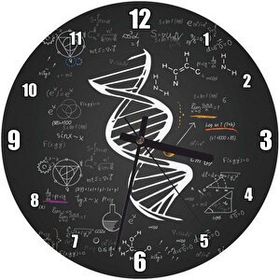 Cakasaat Dna Sarmalı Matematiksel Formüller Ve Geometrik Şekiller Duvar Saati