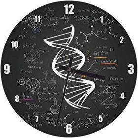 Cakasaat Dna Sarmalı Matematiksel Formüller Ve Geometrik Şekiller Duvar Saati