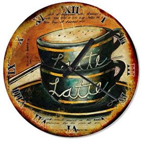 Cakasaat Double Latte Dekoratif Duvar Saati