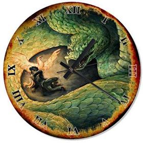 Cakasaat Eski Zeminde Harry Potter Zümrüdüanka Yılan Retro Duvar Saati