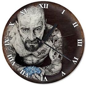 Cakasaat Eskitilmiş Zeminde Breaking Bad Tasarım Duvar Saati