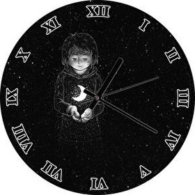 Cakasaat Gece Yıldızlar Çocuk Duvar Saati