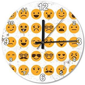 Cakasaat Gülümseyen Smiley'ler Tasarım Duvar Saati