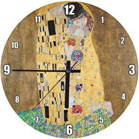 Cakasaat Gustav Klimt Öpücük Tablosu Duvar Saati