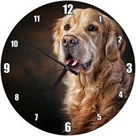 Cakasaat Güzel Golden Retriever Köpek Resimleri Duvar Saati