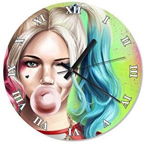 Cakasaat Harley Quinn Akarlı Duvar Saati