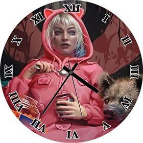 Cakasaat Harley Quinn Sırtlan Yırtıcı Kuş Duvar Saati
