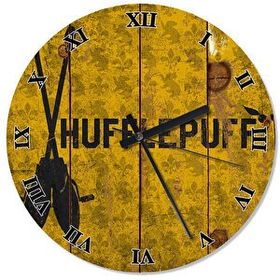 Cakasaat Hufflepuff Harry Potter Akarlı Duvar Saati