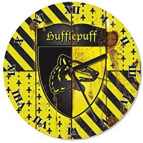 Cakasaat Hufflepuff Harry Potter Baskılı Duvar Saati