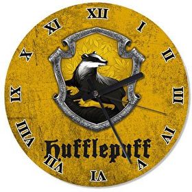 Cakasaat Hufflepuff Harry Potter Baskılı Duvar Saati