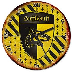 Cakasaat Hufflepuff Harry Potter Baskılı Duvar Saati