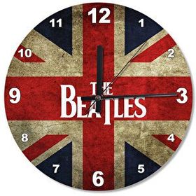 Cakasaat İngiliz Bayrak The Beatles Ahşap Duvar Saati
