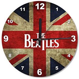 Cakasaat İngiliz Bayrak The Beatles Ahşap Duvar Saati