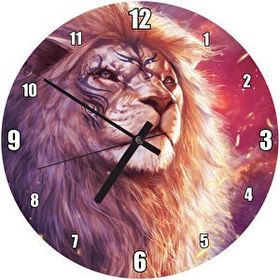Cakasaat Işıltılı Havalı Aslan Resmi Duvar Saati