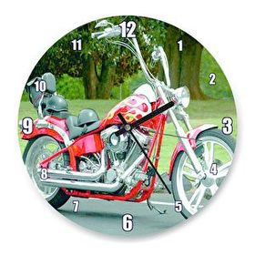 Cakasaat Kırmızı Alevli Chopper Motorsiklet Duvar Saati