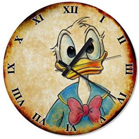 Cakasaat Retro Donald Duck Analog Duvar Saati