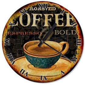 Cakasaat Retro Espresso Kahve Fincanı Duvar Saati