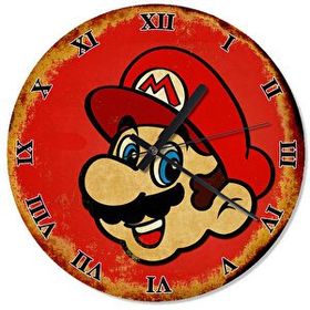 Cakasaat Retro Süper Mario Şekilli Duvar Saati