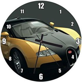 Cakasaat Sarı Siyah Bugatti Veyron Eb 164 Duvar Saati