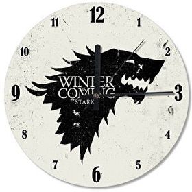 Cakasaat Stark Winter İs Comming Desenli Duvar Saati