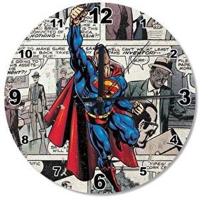 Cakasaat Superman Ahşap Duvar Saati