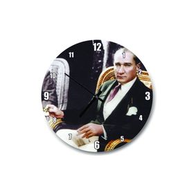 Cakatablo 5325 Mustafa Kemal Atatürk Kahve Içerken 25x35 cm Ahşap Tablo