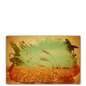 Cakatablo Buğday Başaklar 25x35 cm Ahşap Tablo