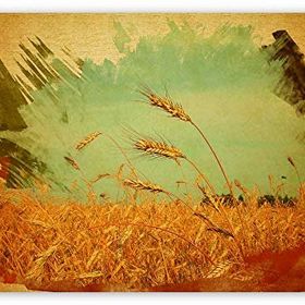 Cakatablo Buğday Başaklar 25x35 cm Ahşap Tablo