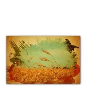 Cakatablo Buğday Başaklar 25x35 cm Ahşap Tablo