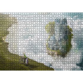 Cakatablo Bulutlar Kale ve Bisikletli Genç 1000 Parça Puzzle