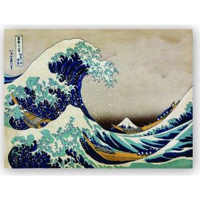 Cakatablo Buyuk Dalga Katsushika Hokusai 35x50 cm Ahşap Tablo