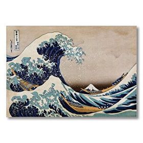 Cakatablo Buyuk Dalga Katsushika Hokusai 35x50 cm Ahşap Tablo