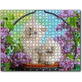 Cakatablo Çiçek ve Sevimli Kediler 1000 Parça Puzzle