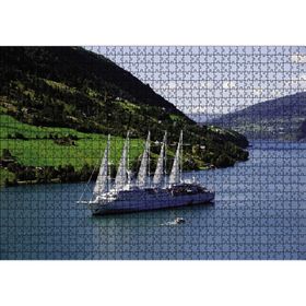 Cakatablo Dev Beyaz Yelkenli Manzara 1000 Parça Puzzle