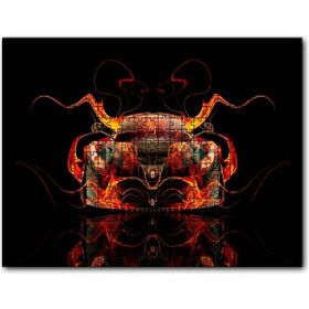 Cakatablo Dijital Tasarım Alev ve Spor Araba Görseli 1000 Parça Puzzle