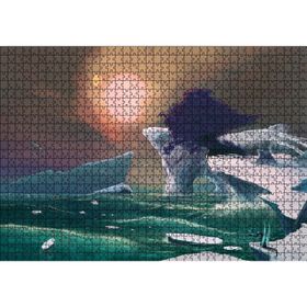 Cakatablo Fantastik Kayalıklar ve Yalnız Ağaç Illüstrasyon 1000 Parça Puzzle