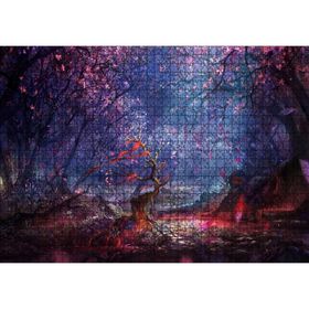 Cakatablo Fantazi Sanat Ağaçlar ve Nehir Görseli 1000 Parça Puzzle