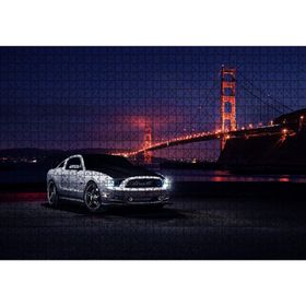 Cakatablo Ford Mustang ve Golden Gate Köprüsü 1000 Parça Puzzle
