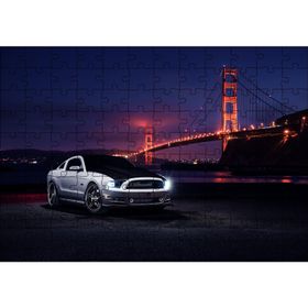 Cakatablo Ford Mustang ve Golden Gate Köprüsü 120 Parça Puzzle