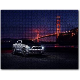 Cakatablo Ford Mustang ve Golden Gate Köprüsü 120 Parça Puzzle