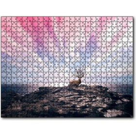 Cakatablo Geyik Kayalık Deniz Bulutlu Gökler Kompozisyon 1000 Parça Puzzle
