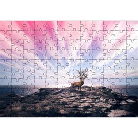 Cakatablo Geyik Kayalık Deniz Bulutlu Gökler Kompozisyon 120 Parça Puzzle