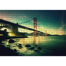 Cakatablo Golden Gate Köprüsü Dijital Art 1000 Parça Puzzle
