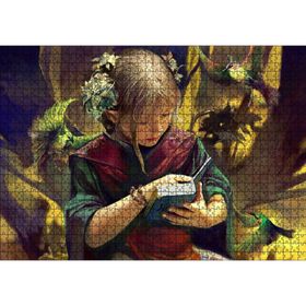 Cakatablo İncil Okuyan Kız ve Egzotik Kuşlar 1000 Parça Puzzle
