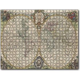 Cakatablo İngiliz Vintage Dünya Haritası Yeni ve Doğru Görsel 1000 Parça Puzzle
