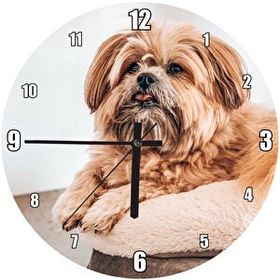 Cakatablo Küçük Sevimli Kahverengi Köpekçik Duvar Saati
