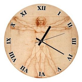Cakatablo Leonardo da Vinci Vitruvius Adamı Duvar Saati