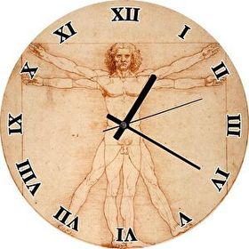 Cakatablo Leonardo da Vinci Vitruvius Adamı Duvar Saati